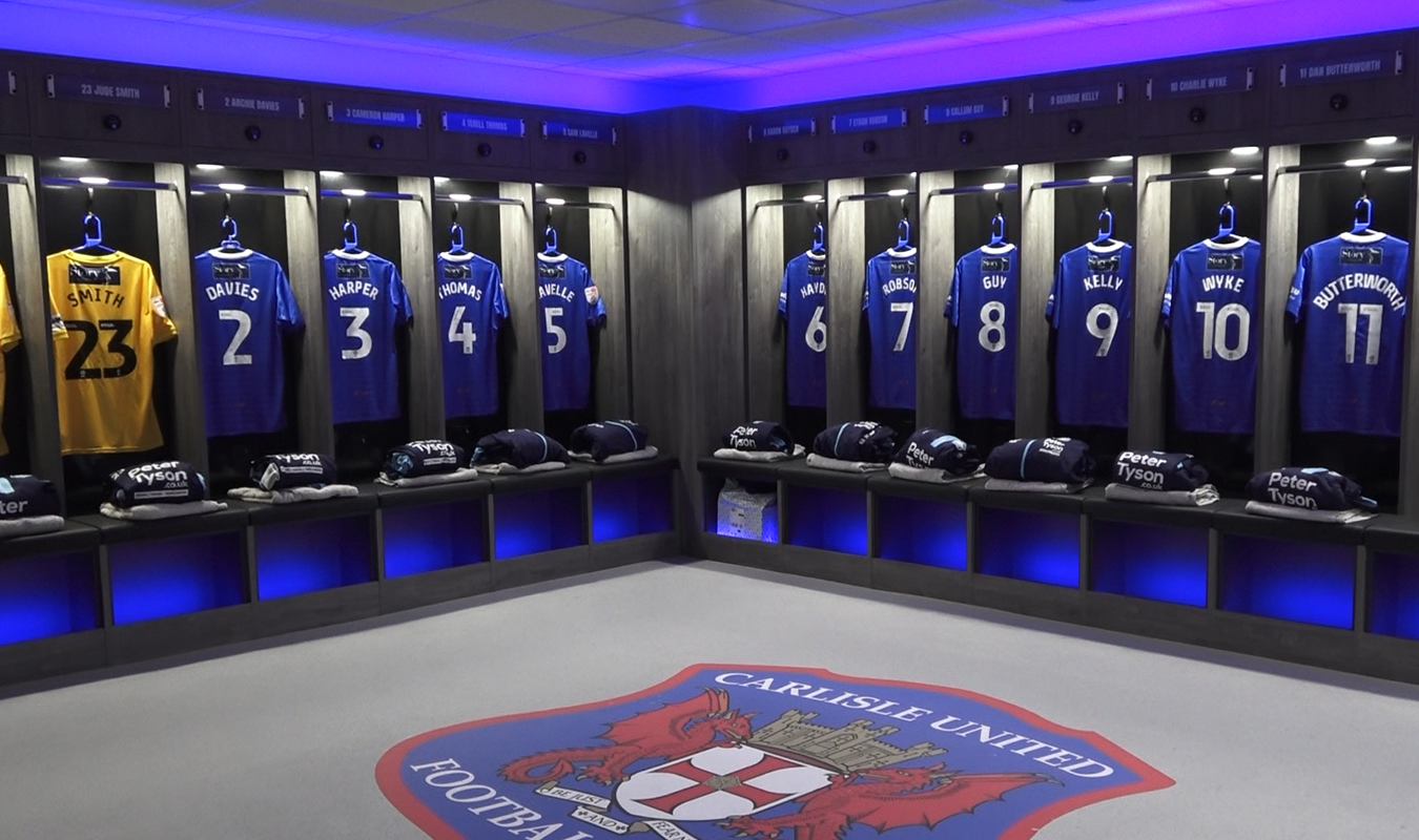 NEW FIRST TEAM CHANGING ROOM AT BRUNTON PARK Carlisle United Football 