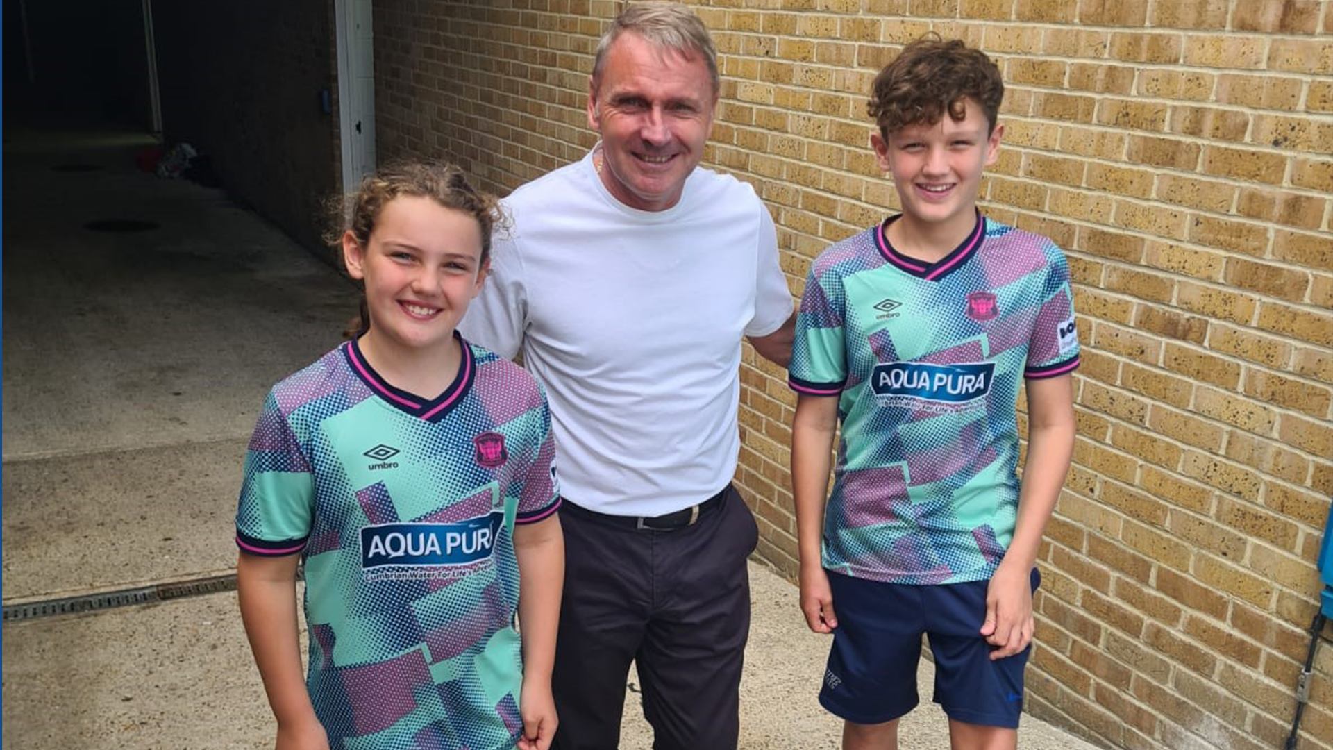 Away mascots at Gillingham