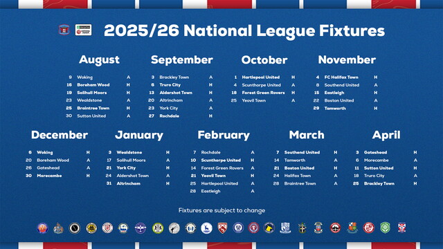 2024/25 FIXTURES CONFIRMED | Carlisle United Football Club